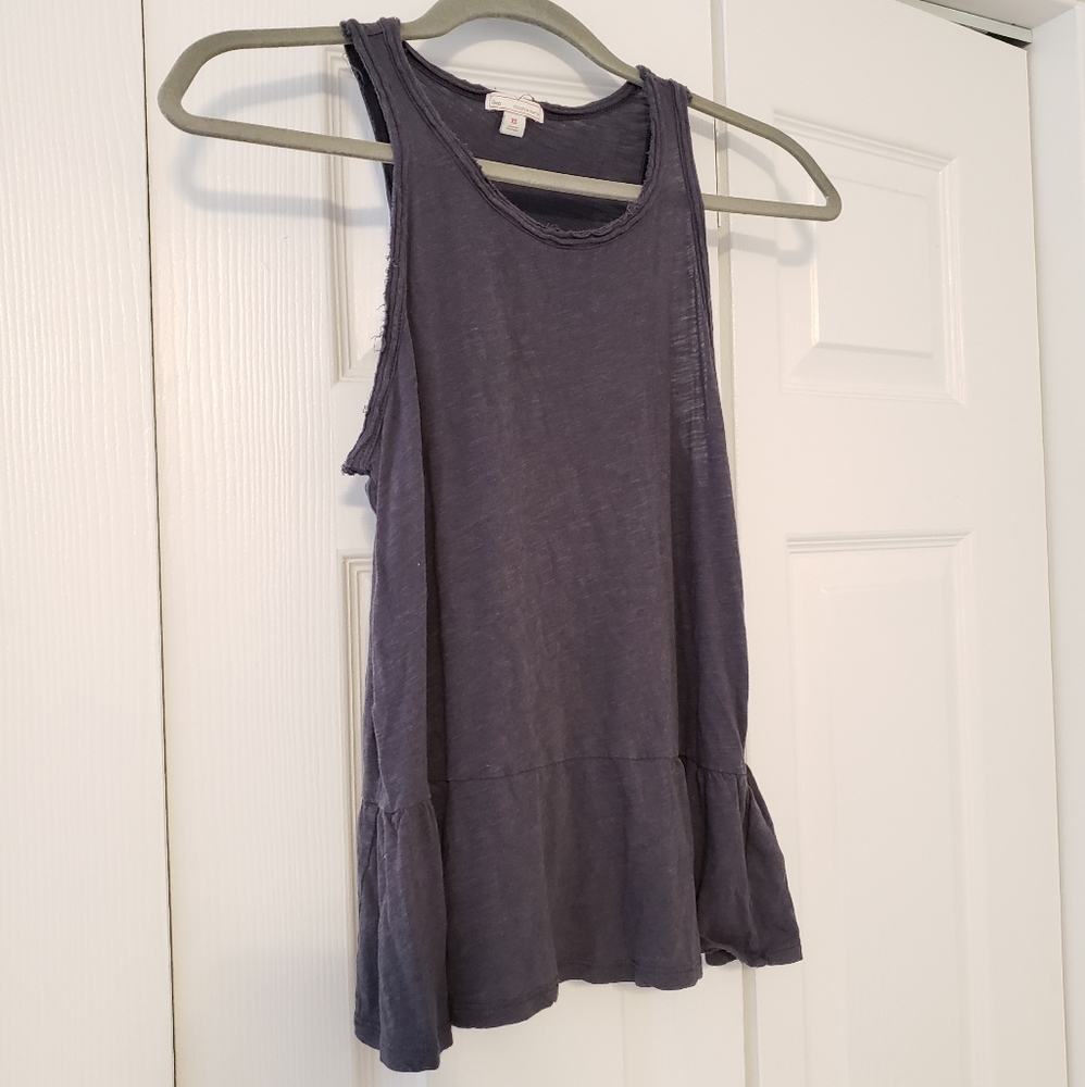 GAP Navy Blue Sleeveless Peplum Tank Top, Size XS